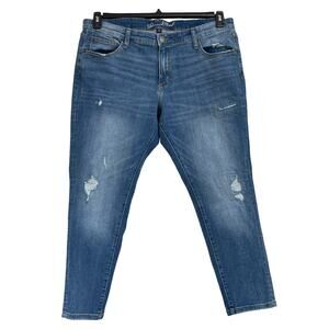 Universal Thread SZ 18WR Skinny Jeans Distressed Stretch Mid-Rise Medium Wash